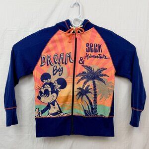 Disney Parks Minnie Mouse Dream Big Zippered Hoodie Women S Blue